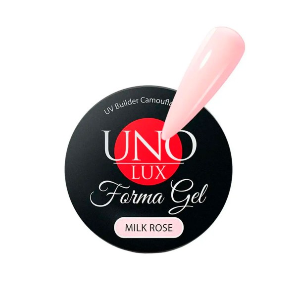 Камуфлюючий моделюючий гель Uno Forma Gel Milk Rose, 15 мл