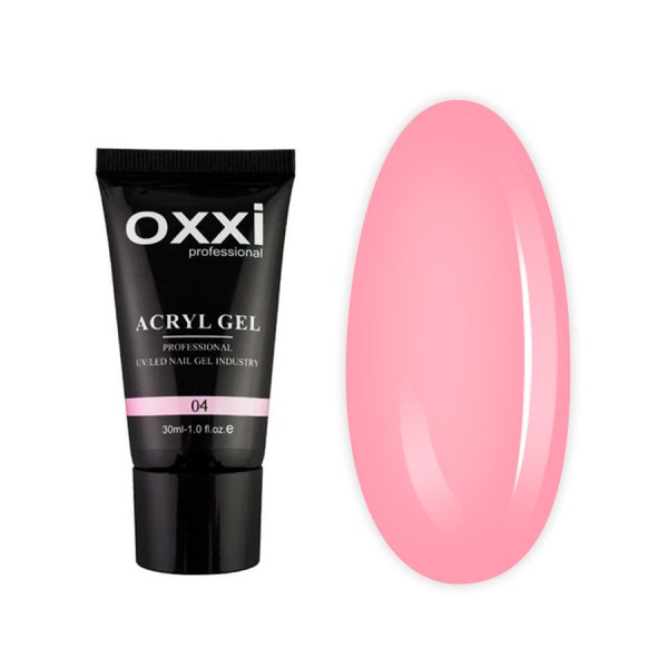 Акрил-гель OXXI Professional №04 теплий рожевий, 30 мл